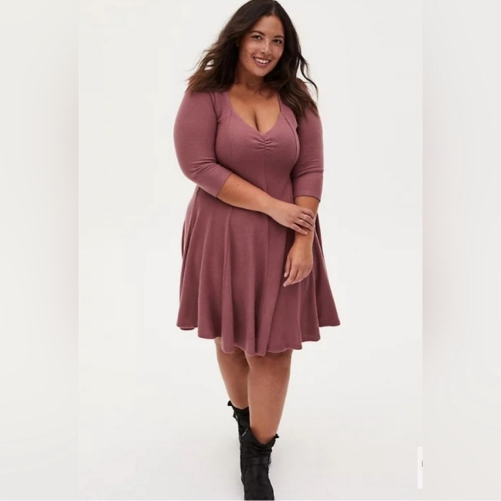 TORRID plush Mauve dress